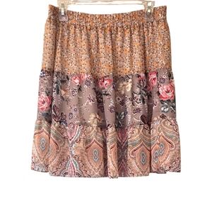 Umgee Tiered Skirt Size L